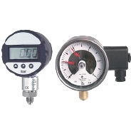Medidores de pressão de precisão e medidores de pressão de contato (também para vácuo)